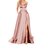 Solid Color Bridesmaid Dresses Long Maxi Dress Slim Fit Off Shoulder Bridesmaid Evening Dress