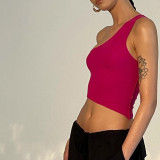 Nightclub One Shoulder Strap No Steel Ring Wrapped Chest Ladies Slash Shoulder Vest
