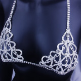 Jewelry Sexy Body Chain Rhinestone Luxury Lingerie Set Nightclub Heart Print Body Chain