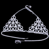 Jewelry Sexy Body Chain Rhinestone Luxury Lingerie Set Nightclub Heart Print Body Chain