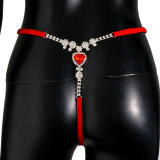 Heart Print rhinestone underwear sexy sexy thong body chain fashion accessories female body Chain
