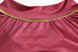 Women's Long Sleeve Crop Top Fashion Breasted Two-Piece Skirt Set