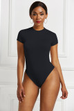 Women Irregular Sexy Solid Basic T-shirt