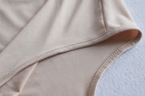 Women Irregular Sexy Solid Basic T-shirt