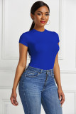 Women Irregular Sexy Solid Basic T-shirt