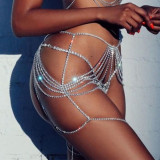 Chest Chain Jewelry Sexy Nightclub Fashion Shiny Diamond Bra Panties Bikini Body Chain Set