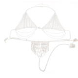 Chest Chain Accessories Fashion Rhinestone Tassel Sexy Bikini Bra Chain Nightclub Body Chain
