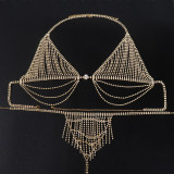 Chest Chain Accessories Fashion Rhinestone Tassel Sexy Bikini Bra Chain Nightclub Body Chain
