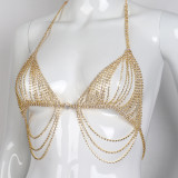 Chest Chain Accessories Fashion Rhinestone Tassel Sexy Bikini Bra Chain Nightclub Body Chain