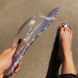 Plus Size Women Diamond Flip Flops
