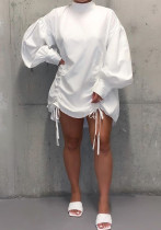 Women Stand Collar Shirt Dress Women Stand Collar Shirt Dress