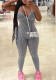 Trendy stripes strap sports jumpsuit