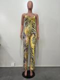 Summer Women's Leopard Print Camisole Jumpsuit
