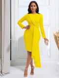 Autumn Long Sleeve Chic Elegant ol Pencil Plus Size African Dress