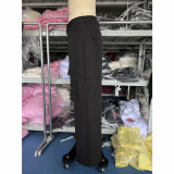 Retro low-waist loose woven pants women's multi-pocket Casual Cargo pants