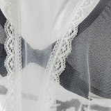Sexy Lingerie Sexy Lacemesh See-Through Temptation Hot Female Robe Pajamas