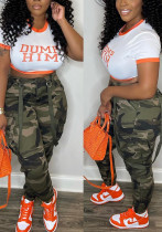 Street Fashion Camo Instep Cargo Pants