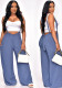 Women's Fashion Casual Solid Overalls Oversized Jumpsuit