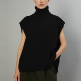 Women Casual Turtleneck Sleeveless Sweater