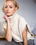 Women Casual Turtleneck Sleeveless Sweater