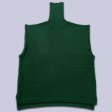 Women Casual Turtleneck Sleeveless Sweater