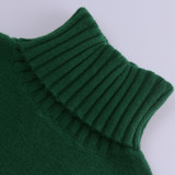 Women Casual Turtleneck Sleeveless Sweater