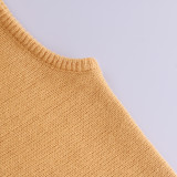 Women Casual Turtleneck Sleeveless Sweater