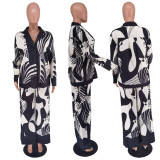 Ladies Fashion Casual Positioning Print Two Piece Pants Sets