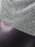 Women Metal Rhinestone Camisole Sexy Backless Tank Top