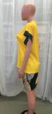 Two-piece summer fashion print T-shirt shorts set