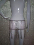Women Rhinestone Summer Sparkling Tassel Skirt
