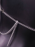 Women Summer Cutout Shiny Crystal Vest