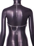 Women Summer Cutout Shiny Crystal Vest