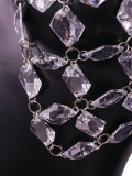 Women Summer Cutout Shiny Crystal Vest