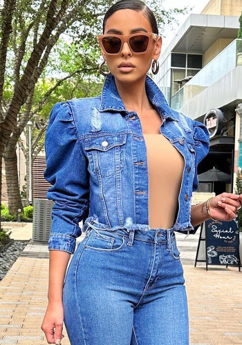 Women Long Sleeve Denim Jacket
