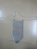 Women Summer Sexy Pearl Halter Neck Two-Piece Set