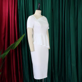 Women's Chic Tonle Fashion Slash Shoulder Dress