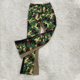 Summer Fashion Camo Patchwork Bootcut Casual Pants