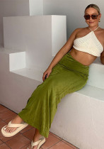 Women's Fall Chic Career Solid Color Fashion Versatile Straight Bodycon Maxi Skirt Women's Fall Chic Career Solid Color Fashion Versatile Straight Bodycon Maxi Skirt