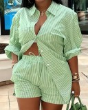 Women's Fashion Print Chic Career Two-Piece Set