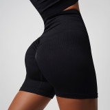 Fitness Set High Waist Tight Fitting Workout Shorts Butt Lift Quick Dry Breathable Running Training Yoga Shorts