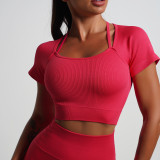Fitness Set High Waist Tight Fitting Workout Shorts Butt Lift Quick Dry Breathable Running Training Yoga Shorts