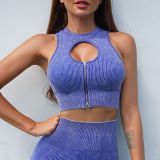 Seamless Yoga Suit Set Tank Workout Butt Lift Stretch Yoga Shorts Leggings Tight Fitting Sportswear Women