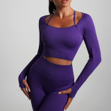 Fitness Set High Waist Tight Fitting Workout Shorts Butt Lift Quick Dry Breathable Running Training Yoga Shorts