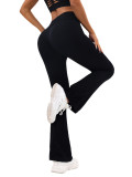 Quick-Drying Tummy Control Slim Fit Peach Hip Bell Bottom Pants Women's Butt Lift High Waist Yoga Pants Long Pants Sports Fitness Pants