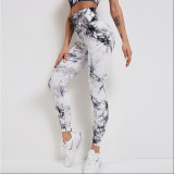 Tie Dye Yoga Wear Women's Sports Gym Suit Comfortable High Waist Stretch Tight Fitting Yoga Pants