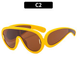Sunglasses punk futuristic glasses big frame sunglasses