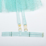 Women Floral Embroidered Tutu Skirt Sexy Lingerie Two-piece Set