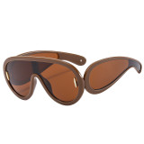 Sunglasses punk futuristic glasses big frame sunglasses