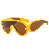 Sunglasses punk futuristic glasses big frame sunglasses